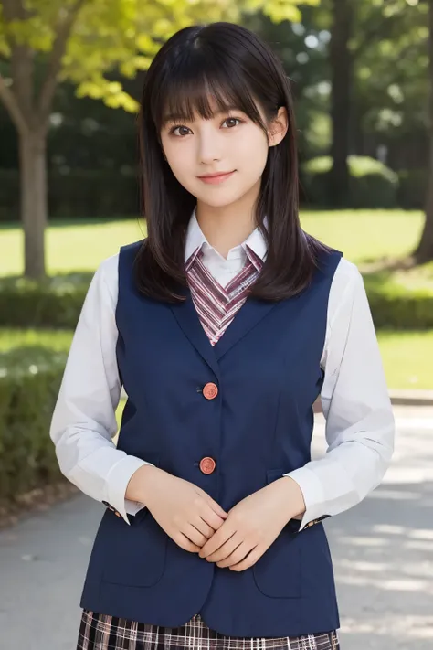 Top Quality, Focus on the Face , Soft light, ultra high resolution, ( photorealistic :1.4), RAW photo in the loop , 1 Japanese Girl , alone, cute, ( embarrassing smile:0.5), ( brown eyes, light in the eye), detaile...