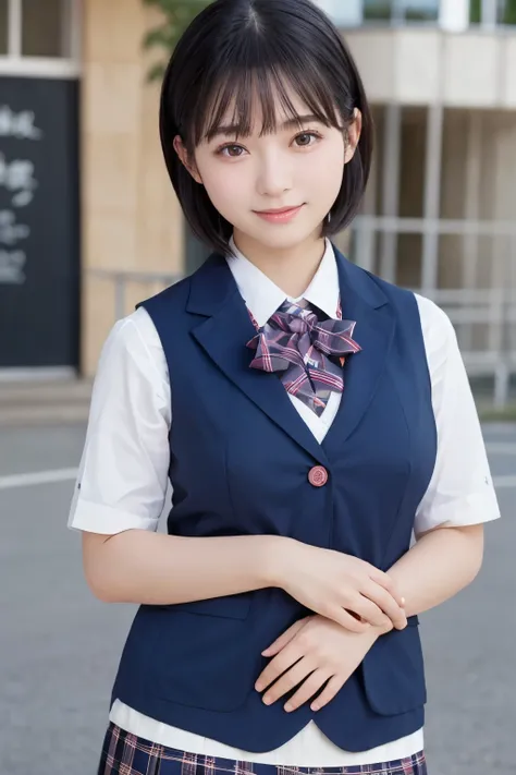 Top Quality, Focus on the Face , Soft light, ultra high resolution, ( photorealistic :1.4), RAW photo in the loop , 1 Japanese Girl , alone, cute, ( embarrassing smile:0.5), ( brown eyes, light in the eye), detaile...