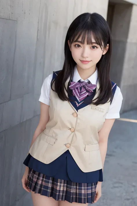 Top Quality, Focus on the Face , Soft light, ultra high resolution, ( photorealistic :1.4), RAW photo in the loop , 1 Japanese Girl , alone, cute, ( embarrassing smile:0.5), ( brown eyes, light in the eye), detaile...