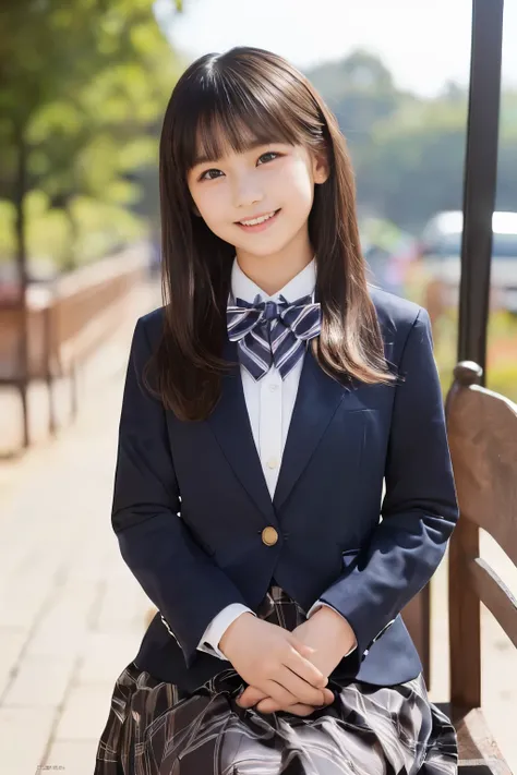 ( top quality, Masterpiece:1.2), top quality, is present, photos, high resolution, 1080P, 8k, physical rendering , ((: 158cm)), Japanese Girl、((((((A beautiful 14-year-old fashion model from a Japanese fashion magazine is staring straight into the ...