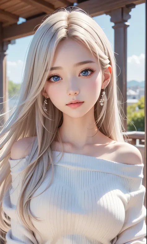 There is a woman in a white dress, artwork in the style of Gwaiz, Gwaiz on pixiv artstation, Gwaiz on artstation pixiv, Gwaiz, Fantasy art style, Gwaiz masterpiece, Beautiful and elegant queen, Beautiful character drawings, Detailed digital anime art, Blon...