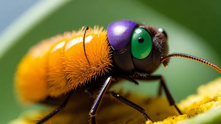 ((best quality, 8k, masterpiece:1.3)),sharp focus:1.2, close up of a colorful insect,
