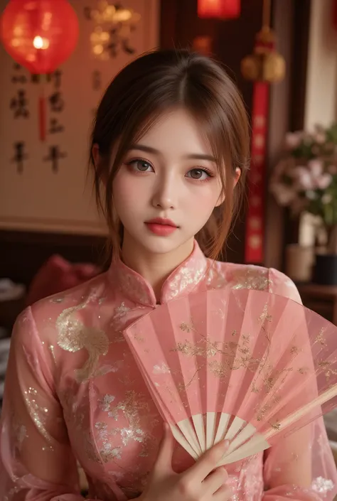 Cat ears、 face up, attractive, pretty girl, ponytail、 (( fine facial features , eroticism)), dramatic lighting , realistic , 8k, Dramatic Shadows , intricate and elaborate patterns , super detailed photo , chiaroscuro lighting , Pleasant colors , deep cont...