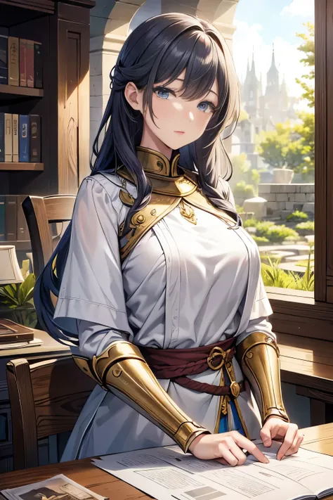 Soft natural light、Beautiful graphics 、  high resolution 、  beautiful woman、masterpiece、  beautiful mature woman、  RPG-style alternate world、 Chief Knight、Fair skin