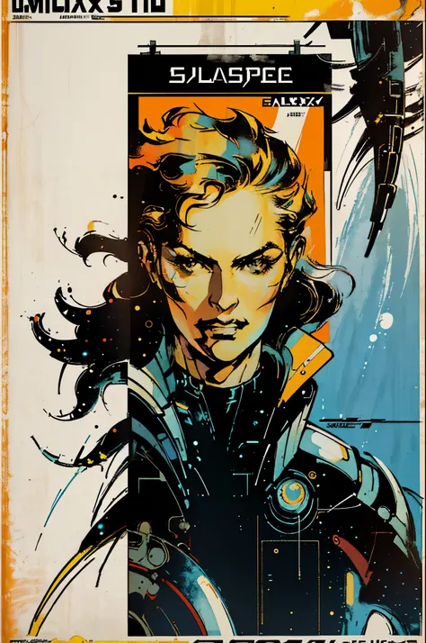 (((masterpiece,best quality))),32K Wallpaper,((( very detailed poster))),retro vintage,sci-fi,(((space thriller cinematic movie poster))),(((Bauhaus))),(((mid-century modern))),(((ultimate galaxy))),(solo1girl :1.2)