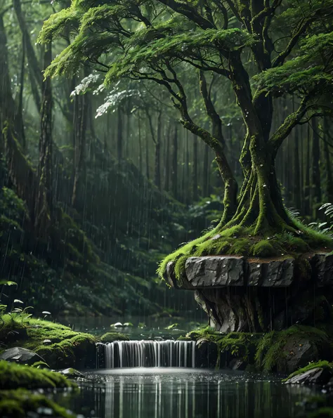 Green Hummer Under the Drizzle
The air is filled with the scent of wet soil , mixed with the freshness of the freshly touched leaves of the rain . This small forest is like a world at a standstill , only the sound of water drops accompanies the silence...