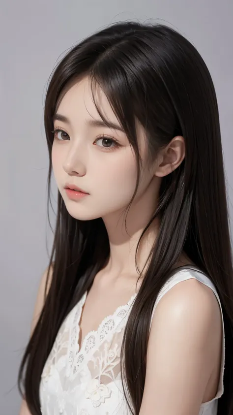 one girl, high resolution, Masterpiece, anatomically accurate, number々 Awards, 最 high quality , high resolutionモデル, high detail, high quality , retina, very detailed, textured skin, , 茶色のhair, 前hair, 長いhair, side blade , Thready hairst...
