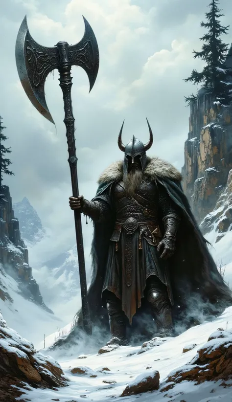 Big axe with a Viking