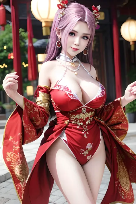 In a lively and festive Chinese-style hall, a charming girl is particularly eye-catching.
The girl is wearing a bright red cheongsam, the fabric of which has a charming satin luster, smooth as silk, and sparkling with bright light.
The slit of the cheongsa...