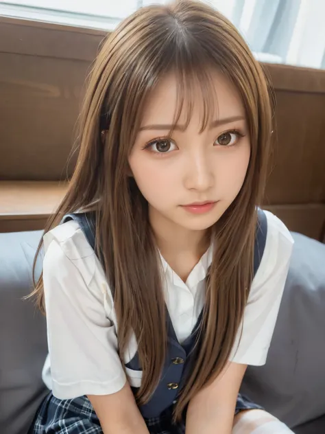  top quality,  focus on face , Soft light,  ultra high resolution, ( Photorealistic:1.4),  RAW Photo ,
 1 Japanese girl, Alone,  cute, (pupil,  light in my eyes),   looking at a detailed beautiful face , ( small breasts),( high resolution human skin textur...