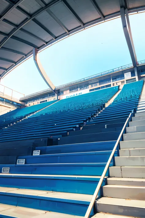 background, without any people, Stadium stairs, from front, close-up