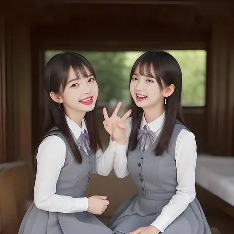 (highest quality, masterpiece, high resolution:1.2), 4K, (Photo quality detailed foreground: 1.2), geometry, ((bewitching naughty rascal younger sister succubi twins) (make fun of the viewer's very sensitive body and move together rhythmically with shampoo...