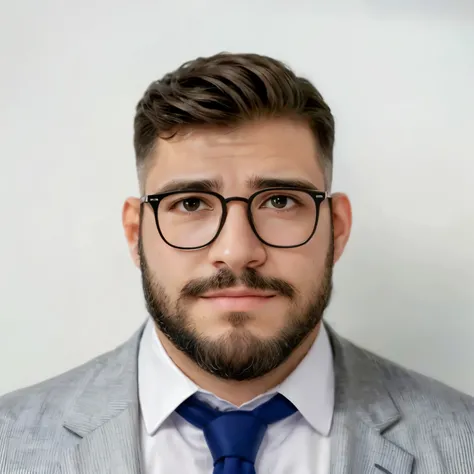 there is a man with glasses and a suit jacket and tie, wearing a suit and glasses, man with glasses, high quality portrait, professional picture, jewish young man with glasses, stern expression, professional profile picture, serious and stern expression, w...