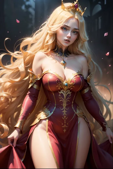 
(8k,        photorealistic RAW photograph Maximum quality       ; 1,4) (A princess  )     Underworld princess    super bonita    (    realistic face    ) (     golden hair with gold crown        ,    long hair in the wind   )      slender princess body Bi...