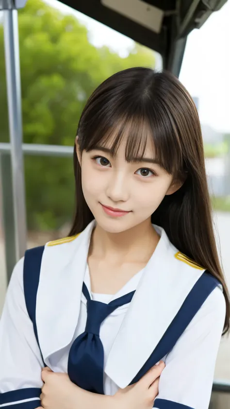 Masterpiece、 Best Quality Conversation 、 Train illustration 、 超 Details、 Details、 high resolution、 8k wallpaper、 perfect dynamic composition、 beautiful, beautiful, girl、 mature middle school student 、 Korean Idols、 beautiful Fa...
