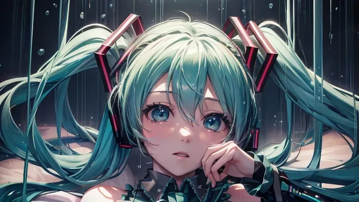 (((  Hatsune Miku)))、In the rain