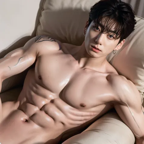 Jungkook BTS, muscular and marked