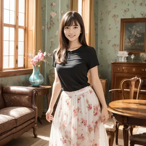 ( features a gentle and gentle expression :1.6), ( full body shot:1.3), ( Panorama :1.0), movie lights, (( top quality)), ( RAW photos , top quality), ( by Nomi:1.4), realism, Masterpiece, so delicate and beautiful, very detailed, 4k wallpaper, wond...