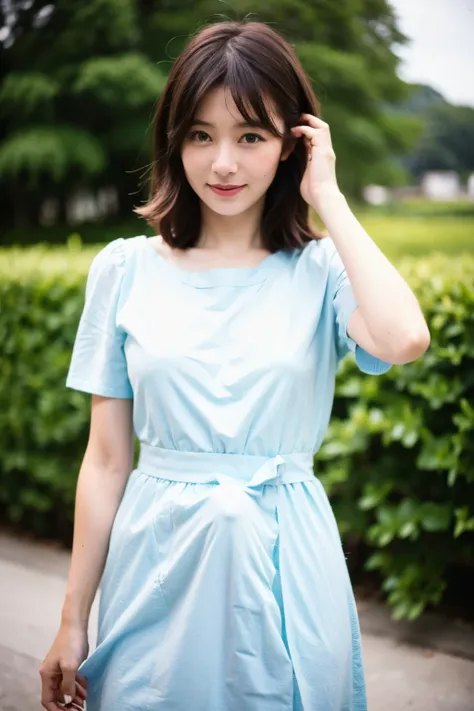 2.  a fluffy short sleeve dress :  fresh and sweet If you want to look more playful and cute ,  This fluffy style makes you feel even happier : The A-line silhouette is 、 can hide and accentuate body problems 。,  The soft, cute color and fluffy skirt hem m...