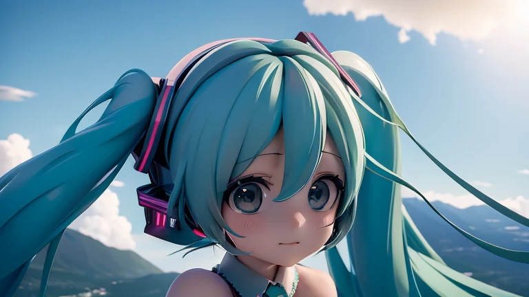 ((( Hatsune Miku)))、1girl free_fall from Altitude 10000m