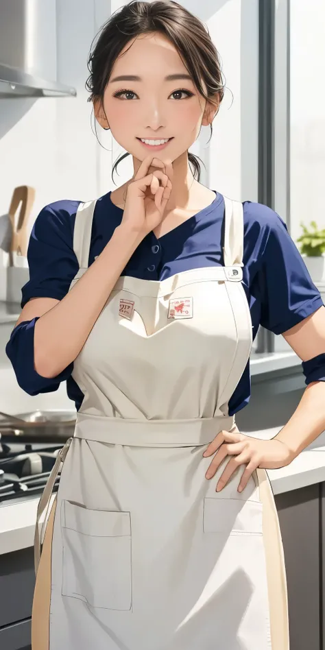 (  in the seat)、((( Big Breasts)))、 cleavage、  tan、Expose the muscles 、 anatomically correct fingers 、 Sweaty muscles 、   dichevelle hair :1.5、((Wear Apron ))、Neat Girl、smile、shop 、Pubic hair is transparent、 ((( model pose)))、 walking、