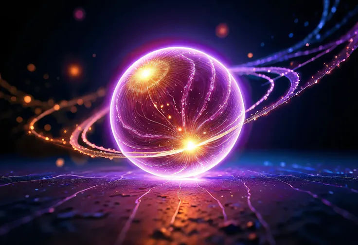 safe_pos, (score_9, score_8_up:1.1), score_7_up, photorealistic, rating:explicit A mesmerizing, photorealistic scene depicting the phenomenon of quantum entanglement. The backgrou...
