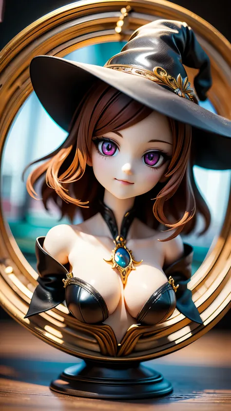 ((  TOP QUALITY)),(  ultra high resolution),(  very detailed),(  Detailed Explanation ),((  best CG  )),(  BEST ARTWORK  ), Ultra-precise art,  Amazing Painting Art,(Exquisite art:1.5), witch,  a beautiful and well-groomed face , Graceful smile , Glossy re...