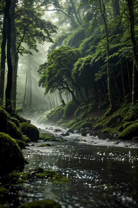 Green Hummer Under the Drizzle
The air is filled with the scent of wet soil , mixed with the freshness of the freshly touched leaves of the rain . This small forest is like a world at a standstill , only the sound of water drops accompanies the silence...