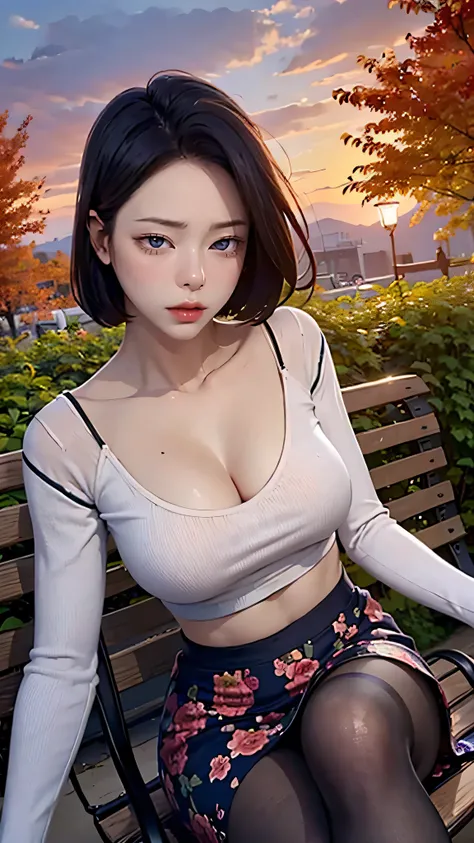  ((Random Sexy pose)), ((Ultra detailing)), (very aesthetic, best quality, ultra detailed), intricate details, 1girl, short hair, Blue inner hair  , ((Detailed eyes)), ((Beautiful eyes)), ((prefect eyes)), sharp jawline, Medium breasts, Blush, medium breas...