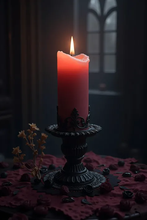  Gothic Valentine　big candle　 dark color 