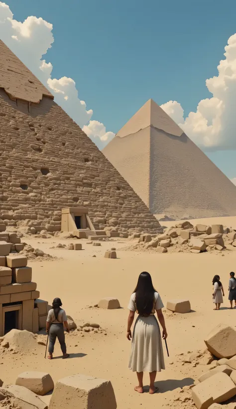 It looks like you've provided a screenshot from a video showcasing ancient Egyptian pyramid construction featuring AI-generated visuals. The description mentions using AI tools like HelloAI and Pika Labs, along with ChatGPT prompts, to create realistic ani...