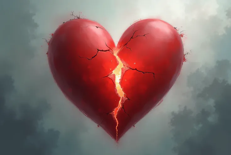 slightly cracked heart 