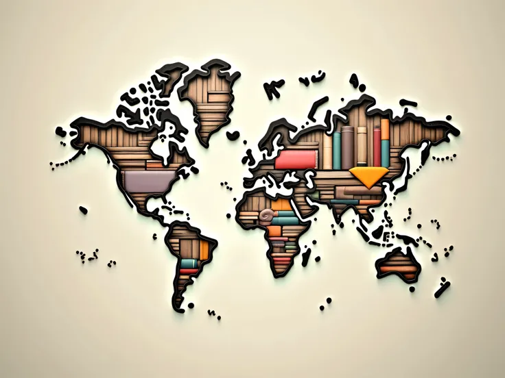  make a subtle image of a world map or elements that refer to the English language (books, letters). and another with a background similar to the initial image ,  maintaining the visual identity . with subtle elements,  such as an icon of a closed book or ...