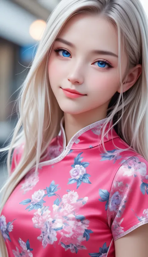 (super cute young face:1),
very beautiful cute french girl,
(thirteen years old:1.4),
(clear blue eyes:1),
exquisite smooth and silky long blonde straight hair,
(happy cheerful smile),
professional photograph ,
Super shiny metallic neon pink gorgeous vivid...