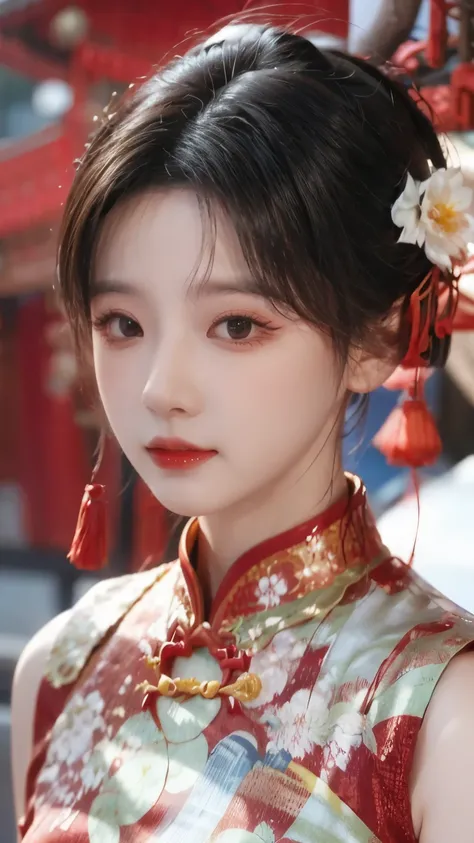 Hanfu,palace,穿Hanfu的女孩,Wearing ancient Chinese clothing,Traditional Chinese Clothing,Ancient Chinese Clothing,Ancient Chinese Princess,Chinese,Shoulder,Beth,( masterpiece),( highest quality:1.1),( Very detailed), Best Illustrations, fine details,(portrait:...