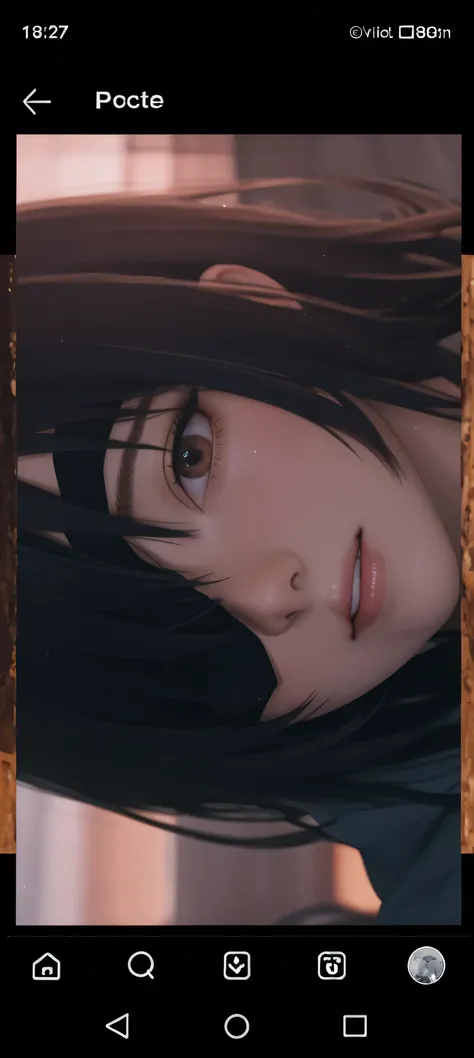 Black hair brown eyes realistic 4k looking realistic 