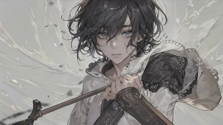 anime - style image of a man with a sword and a white shirt, artwork in the style of guweiz, handsome guy in demon slayer art, guweiz, detailed digital anime art, anime art wallpaper 4k, guweiz on artstation pixiv, anime art wallpaper 4 k, guweiz on pixiv ...