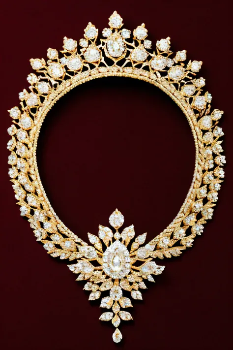 lugxuary golden tiara studded many diamonds