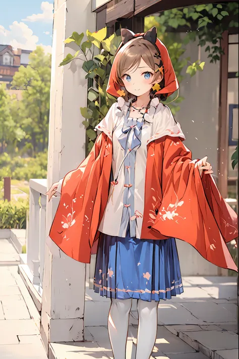 Yo Watanabe, Yu Watanabe,  brown hair， shortcuts，Messy Hair， short braided hair， Neat ， slender beauty ，Dignified posture， small breasts， beautiful feet， Her charming grayish blue eyes shine like stars， vibrant colors, beautiful eyes,A delicate smile, text...