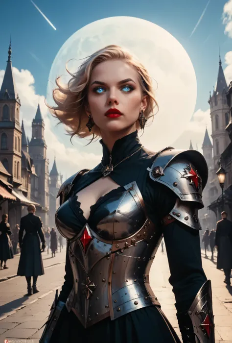 score_9, score_8_up, score_7_up,Arafed, dark fantasy art, gothic art, a picture of a vampire ready for battle, female vampire, armed with a sword, wearing heavy armor, armed with a sword, shining sword, ultra detailed face (intricate detailed, Masterpiece,...