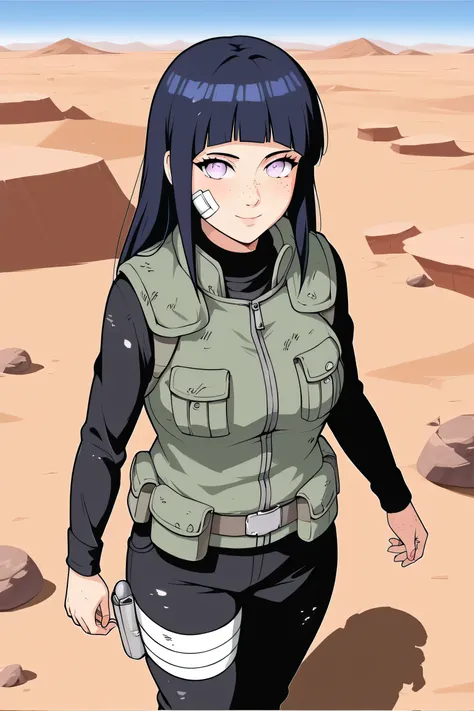 This anime-style character has a striking and detailed appearance.
Her face is delicate and youthful, with large, light purple eyes, giving her a mysterious and distinctive appearance. She has a serene and confident expression, with a slight smile.
Her lon...