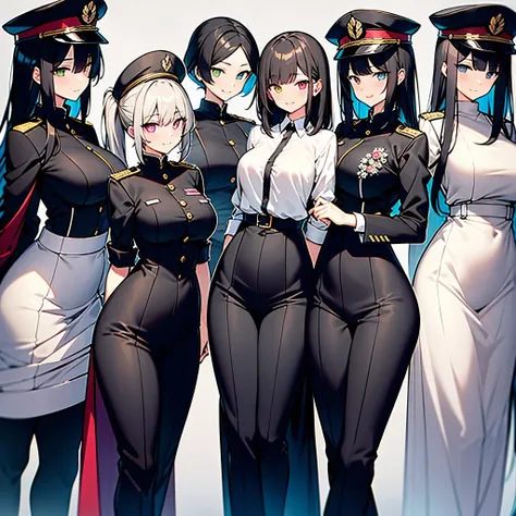 They are a group of good-looking women 　　　　　　　　　　　　　　　　　　　　　　　　　　　　　　　　　　　　　　　
8 of them are super tall women with a height of 420 cm。
8 of them are adult women 。
 8 of them are 20 years old 。
 8 of them have long enough hair to hang around their butts 。
 ...