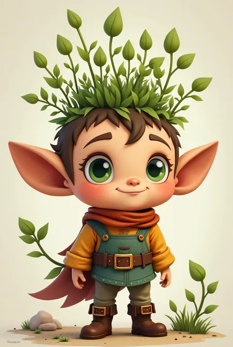 A young and energetic ranger，There are shoots growing on the head，Symbolizing a fresh start and infinite possibilities