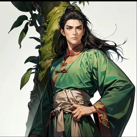 ( top quality,4K,8k, Hi-Res, Masterpiece:1.2),super detailed,(super fine illustration),(( A Man from Ancient China )),30 years old,Governor of the Three Kingdoms ,(Narrow eyes), detailed eyes:1.2, perfect eyes,(( Attractive Dark Eyes )),(( long black hair ...