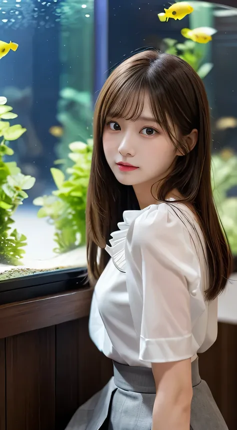  top quality with full nudity behind,  Masterpiece 、 actual photo  、The most beautiful girl in the world 、 Cute looks、 slender 、  perfect beautiful face in a private house  、  perfect and beautiful eyes   、   perfect and beautiful double eyelids  、   Fashi...