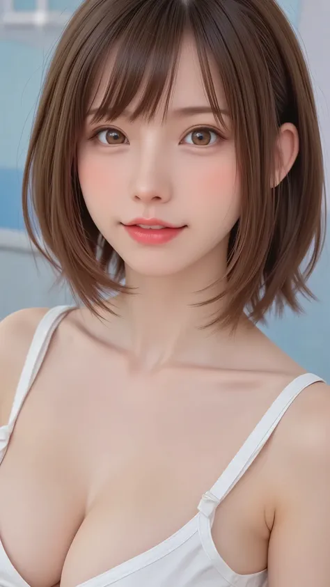     Thin, Small-Breasted Young Beauties 、 ((( short bob hairstyle:1.4)))  、  look down、whole body、   Slightly Flaky Composition    、((  Best  Masterpiece 、 Max image     、 最  Hi-Res、   photorealistic、   RAW Photo   、  Detailed Body Description   、   fine s...