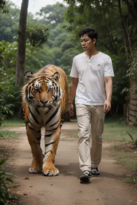 Walking beside the tiger ditengah hutan