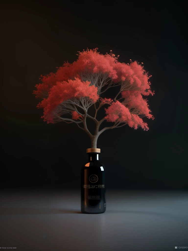 dreamlikeart tree in a bottle, fluffy, realistic, photo, canon, dreamlike, art, colorfull leaves and branches with flowers on top of its head. hyperdetailed photorealism by greg rutkowski - h 1024 w 804 | f 1 6 lens mark 2:2 s 3555 mm film grain :1 lifelik...