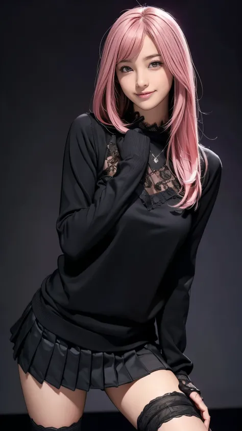 ( Masterpiece:1.2, top quality), ( exists, photo exists:1.4), (Knee), droopy eyes :1.5, big round eyes, very thin :1.5, Extremely thin thighs:1.5, depth of the drawn border, girl:1.5, perfect face, cute face, ( long hair, pink hair with crotch), ...