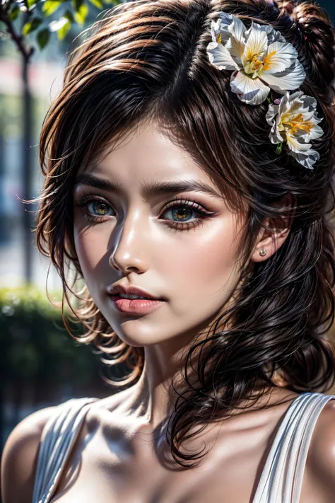 Realistic (photorealistic Realism), (high resolution), ((intricately detailed digital art)), professional photography, ((portrait)) a cute 1 Female, European, (ultra realistic texture details: velvety skin, hair),(((close-up eyes:1.4))),((sharp focus, not ...